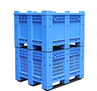 Palette en plastique empilable à mailles ventilées de qualité alimentaire HDPE robuste pour les légumes et les fruits