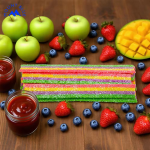 Bonbons Gélifiés Aigres en Bandelettes Multicolores aux Saveurs de Fruits, Directement de l'Usine, Divers Goûts - Product Image 2