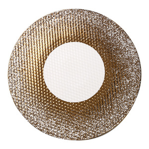 <span class=keywords><strong>Assiette</strong></span> <span class=keywords><strong>de</strong></span> service en céramique texturée avec accent doré, design bicolore pour la restauration fine et la présentation en restaurant - Product Image 5