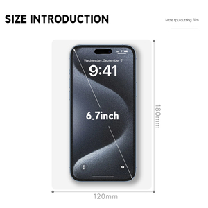 Il miglior fornitore Tpu Hydrogel Matt Screen Protector Nano-tech Anti-riflesso opaco taglio foglio Flim per Iphone - Product Image 2