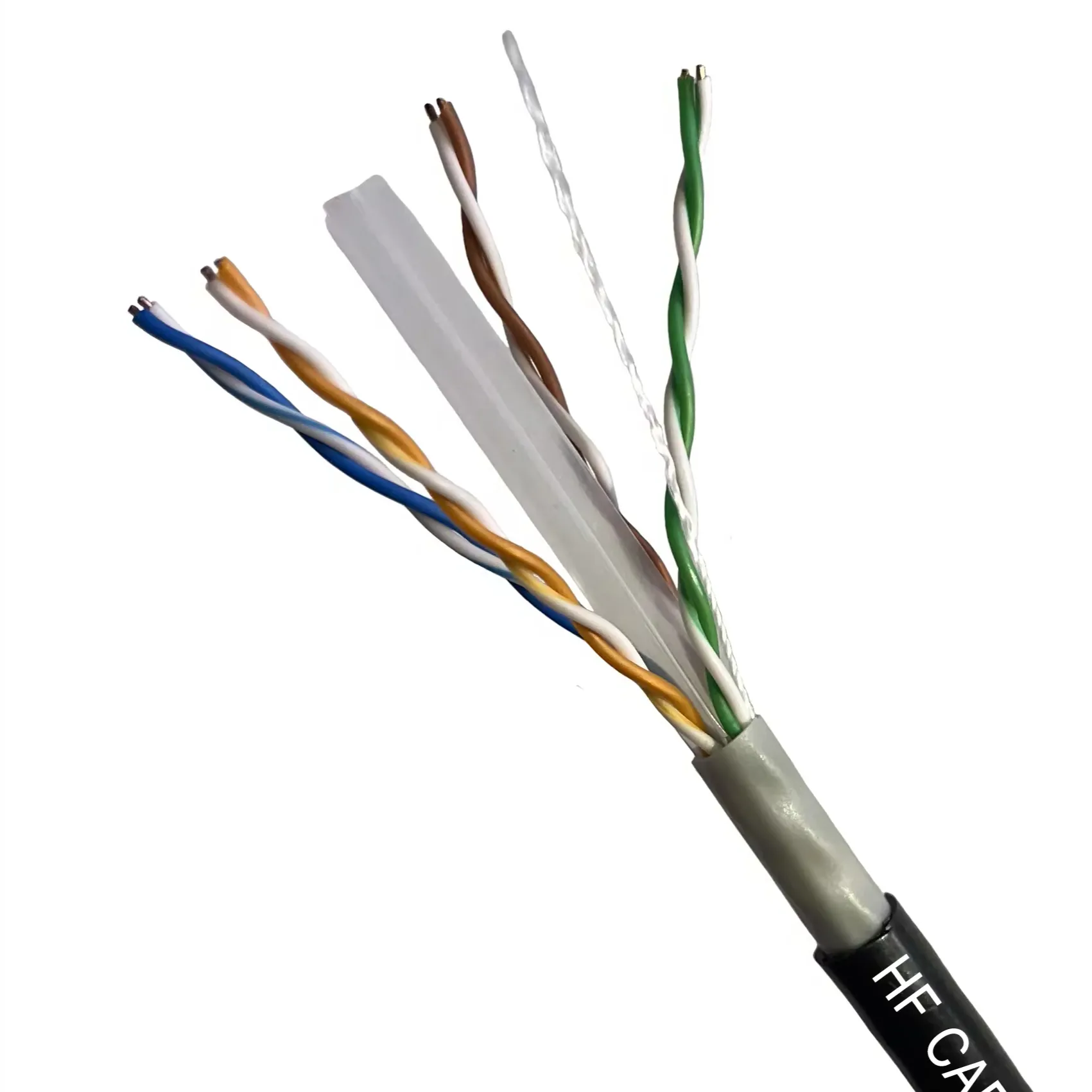 כבל Ethernet במפעל UTP Cat6 כבל LAN חיצוני 305m סליל עץ PVC+PE מעיל כפול OFC/CCA עמיד למים