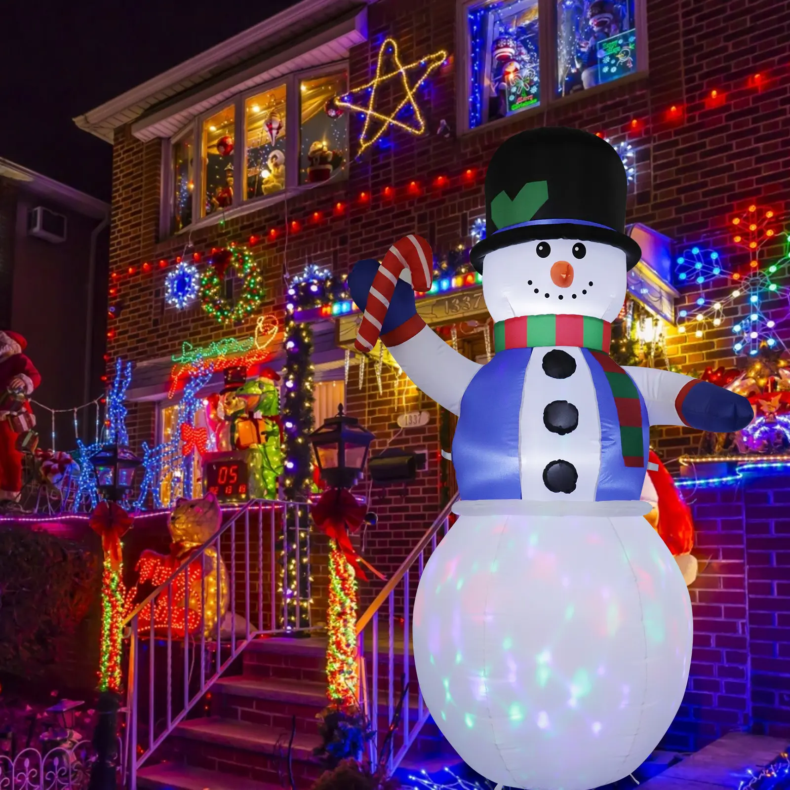 1,8 m aufblasbare Weihnachts dekoration Außen-und Innen schneemann