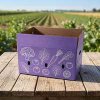 Boîte en carton enduite de cire personnalisée, boîte en carton trempée dans la cire, boîte en carton imperméable pour le transport et l'emballage de légumes frais, de fruits de mer et de produits frigorifiques