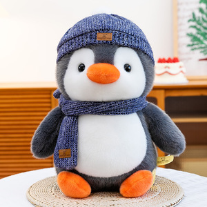 Peluche <span class=keywords><strong>pingouin</strong></span> à capuche super douce, anti-stress, thème dessin animé, cadeau d'anniversaire, souvenir du monde des glaces et de la neige pour enfants - Product Image 1