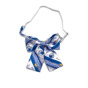 समायोज्य लाल पॉलिएस्टर औपचारिक कार्यालय क्लर्क महिला धनुष टाई आसानी से महिलाओं के लिए ब्लेड आकार क्रॉसओवर टाई - Product Image 5