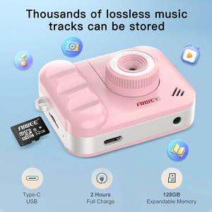 AIWEE M170 Rosa, Reprodutor Portátil Mini Disc & Walkman com Tela Touchscreen Completa de 1.96 Polegadas, MP4, Vídeo, Foto, Rádio, Música - Garantia de 1 Ano - Product Image 5