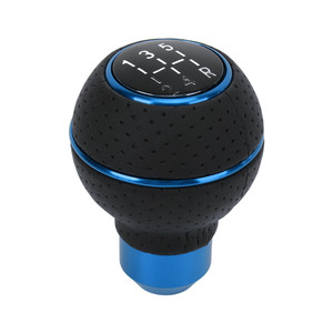 Pommeau de levier de vitesse 5 vitesses M8 M10 M11 M12 universel en aluminium pour voiture, boîte de vitesses manuelle, bleu - Product Image 3