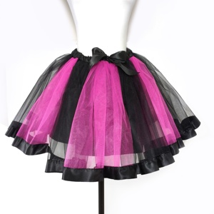 กระโปรงฟูฟ่องหลากสีสไตล์สดใสสำหรับปาร์ตี้เครื่องแต่งกายฮาโลวีนที่สะดุดตากระโปรงผ้าทูลสีตัดกันสำหรับแม่มด - Product Image 5