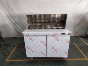 Mesa Refrigerada para Preparação de Pizza 110V 220V, Expositor de Salada, Refrigerador para Preparação de Sanduíches, Equipamento de Refrigeração Personalizado - Product Image 4