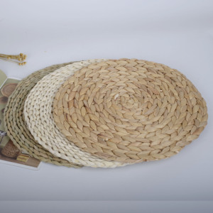 Bán buôn mây tự nhiên Cỏ cỏ biển thời trang cưới dệt tay rơm Coaster Vòng nước lục bình placemats cho bảng - Product Image 6