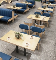 Sofá para Restaurante, Solución de Asientos Modulares a Medida, Muebles de Comedor Llave en Mano, Juego de Sillas y Mesa para Cadenas de Restaurantes y Zonas de Comida