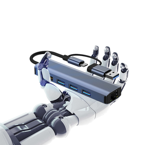 TYPE-C Đa Cổng USB-A Hub 5 Trong 2 USB 3.0 Sang USB + 1000Mpbs Bộ Chia Di Động Siêu Mỏng Ethenet Trạm Nối Máy Tính Xách Tay - Product Image 2