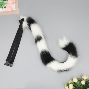 Bonitos conjuntos de cola y Diadema de gato esponjoso, conjuntos de animales Cosplay para gatos - Product Image 5