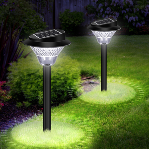 Lampe de jardin LED extérieure durable Panneau <span class=keywords><strong>solaire</strong></span> alimenté par batterie avec lumière blanche chaude Corps en plastique résistant aux intempéries - Product Image 3