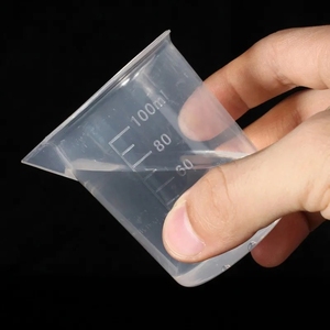 Bécher en plastique jetable de 50 ml, petit, <span class=keywords><strong>empilable</strong></span>, réutilisable, articles de laboratoire en plastique fabriqués en matériau PP - Product Image 1