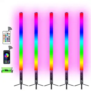 LED nirkabel baterai tabung piksel 360 Led Titan tabung Dj lampu penuh warna nirkabel DMX IR untuk panggung acara hiburan