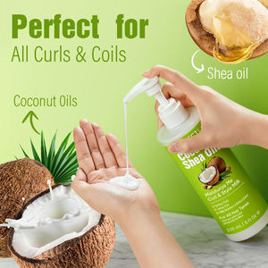 Gelée capillaire hydratante et lissante ODM à l'huile de coco, rehausseur de boucles à tenue forte, crème-gel définissante pour cheveux bouclés - Product Image 3