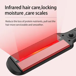 KangRoad Salon Electric Flat Iron Steam Hair Straightener 2 In 1 Infrared Heating Keep Moisture Ion Hair Straightener