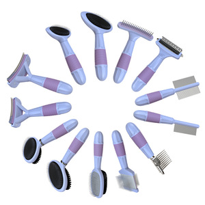 Colección de Peines Flotantes de Plástico Ecológico de la Serie Morada para Desenredar el Pelo de Mascotas (Hot Dog) - Product Image 1