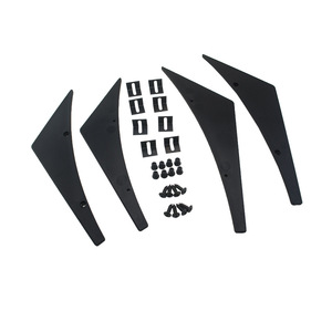 Déflecteurs de vitres de voiture en plastique noir, pare-pluie, déflecteurs d'air avant pour pare-chocs automobile 2015 PQY-BS21 - Product Image 1