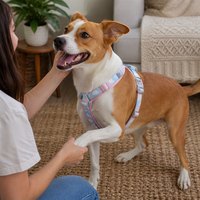 Verstellbares Hundegeschirr Einfarbiges Nylon-Haustiergeschirr für Kleine Mittlere Große Hunde Gehen Training Komfortabel