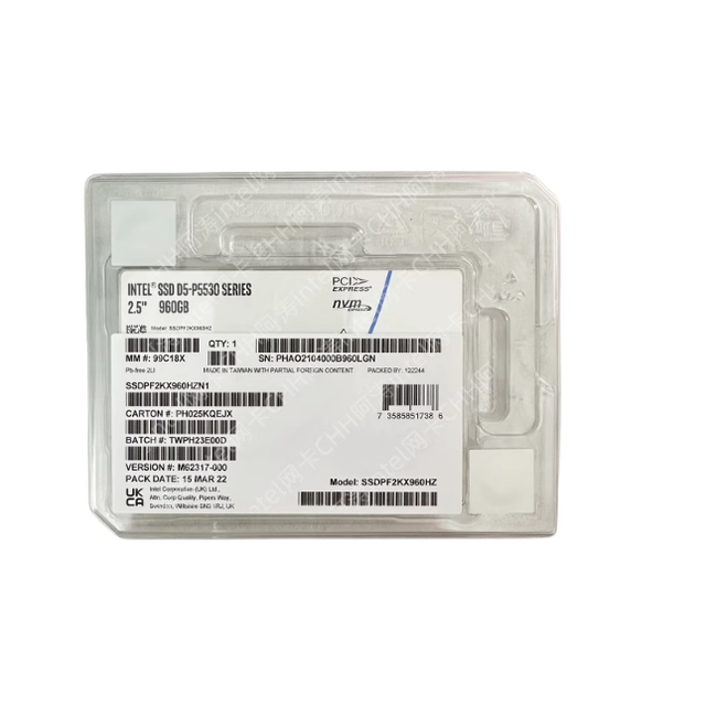 Intel 1.92TB P5530 Enterprise SSD D5-P5530 U.2 SSDPF2KX019XZN 1 NVME PICE 2-Year Warranty Made in China