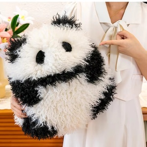 Peluche de Erizo, Muñeco de Gato Blanco y Negro, Cojín de Sofá Adorable, Muñeco de Animal de Pelo Largo, Almohada Redonda, Decoración del Hogar, Regalo Festivo - Product Image 3