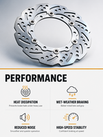 Part Performa Skuter Cakram Rem Depan Floating 220mm untuk Motor GTS/GTS Super/GTV/GT 60/GT/GT L 125-300cc