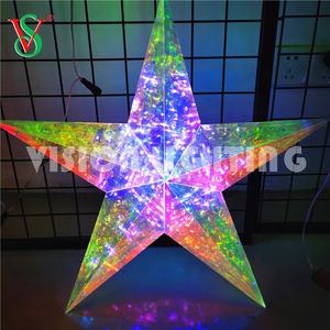 Novo Design Shopping Decoração Fada Pingente LED PVC Pendurado Bola Estrela Luzes - Product Image 4