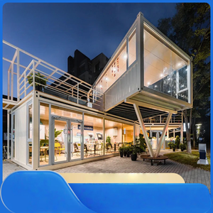 Contenitore costruzione veloce <span class=keywords><strong>2</strong></span> strati con le scale di vetro tenda di lusso ufficio contenitore prefabbricata casa - Product Image 5