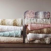 Weiche Plüsch Luxus Kunst pelz werfen Tierst reifen Design Faux Nerz auf der Rückseite Moderne All Seasons Decke für Couch Office