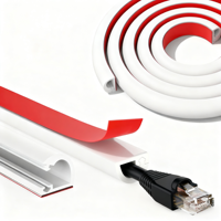 Ocultador de cable de pared, cubierta de cable autoadhesivo para cables, cubierta de cable flexible, alcantarilla de cable para gestión de cables