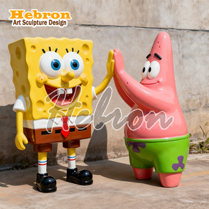 Escultura de Anime en 3D Personalizada a Tamaño Real, Estatua de Fibra de Vidrio de <span class=keywords><strong>Bob</strong></span> <span class=keywords><strong>Esponja</strong></span>, Modelo de Patricio Estrella y Sr. Cangrejo, Hecha a Mano para <span class=keywords><strong>Navidad</strong></span> - Product Image 3