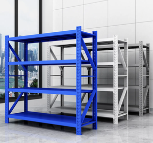 <span class=keywords><strong>Étagère</strong></span> de stockage en métal à longue portée pour usine, robuste, 4 niveaux, 300 kg, <span class=keywords><strong>étagère</strong></span>s en acier, montage facile - Product Image 4