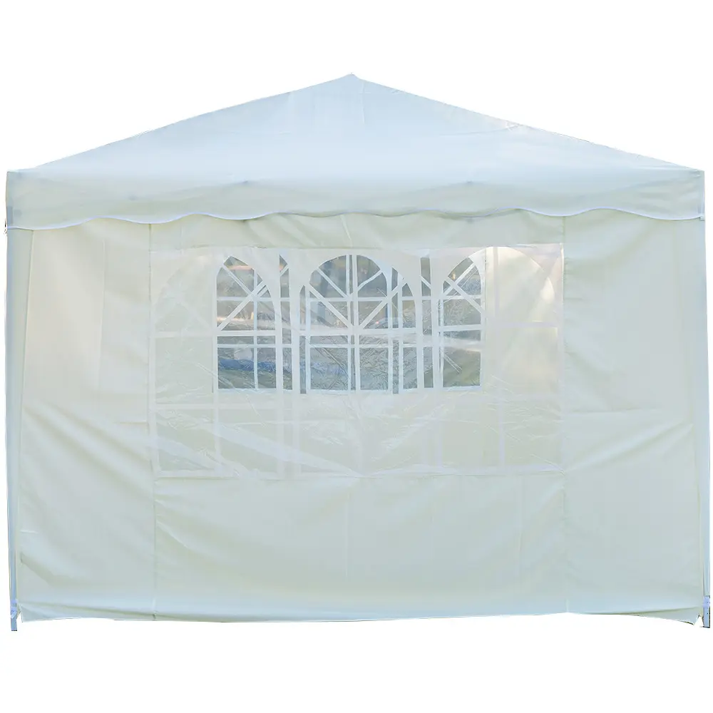Beyaz açık özel Gazebo çıkarılabilir duvarlar güneş katlanır Pop up 10x10 ft 10x20 Oxford kumaş gölgelik çadır fermuar ile satılık