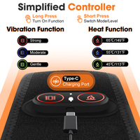 Ceinture de massage sans fil à lumière rouge, rechargeable, chauffante et vibrante pour poignet, genou, cou, cheville et pied