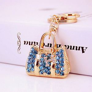 Creative Shine Rhinestone <b>Keychain</b> Cute Pink Lady Handbag Style Car Key Ring <b>Personality</b> Gift Gift - Product Image 3