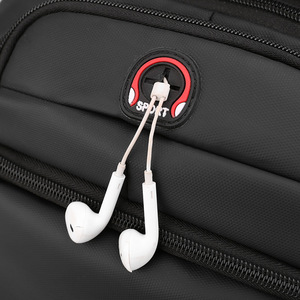 Men's <b>Large</b> <b>Capacity</b> <b>Backpack</b> 36-55L Business Travel Laptop Bag Solid Color Black Soft Handle Interior Zipper Pocket - Product Image 2