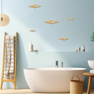 5 pièces de décorations murales en métal doré, style rétro moderne, en forme de losange, motif étoile, décorations murales élégantes médiéval-modernes - Product Image 6