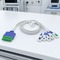 Kompatibel untuk Kabel Leadwire ECG Sekali Pakai Drager Multi Med Plus 6 Lead AHA Grabber Ecg Cable