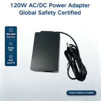 Adaptor Daya DC MYIXI 120W 5V/21V/12V/24V 5A/10A Output Colokan EU AC ke DC dengan Material PC