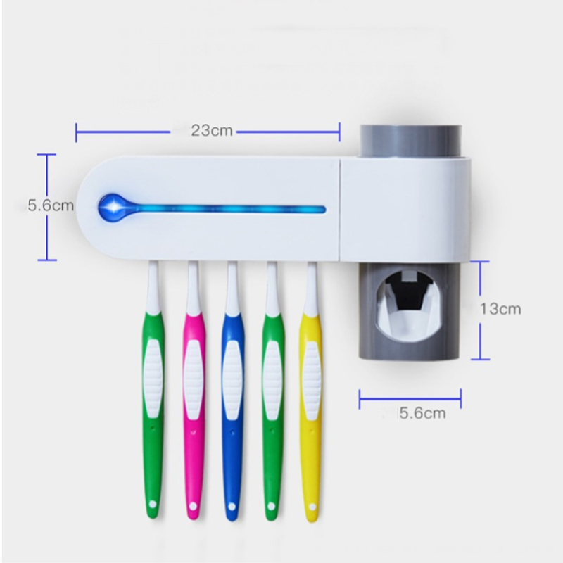 Трендовые 3 в 1 Стерилизатор зубных щеток Автоматический Дозатор зубной пасты держатель УФ стерилизатор зубных щеток