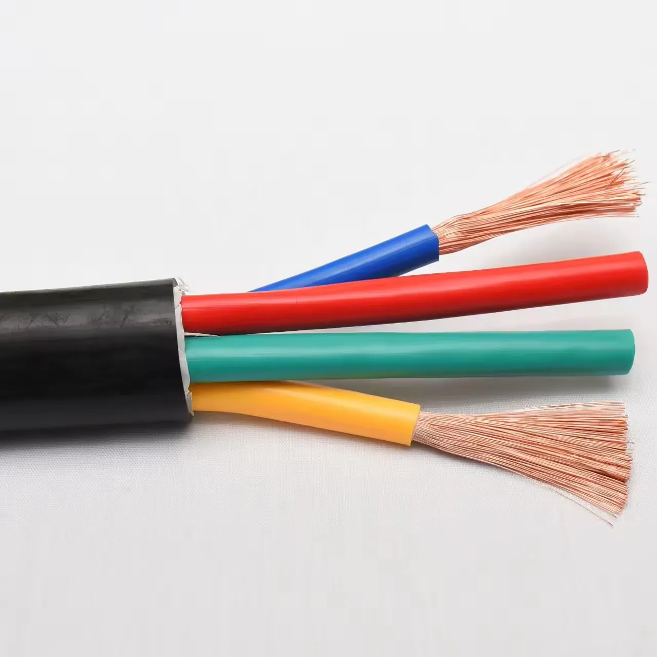 Multi-cores RVV 2 3 4 0.5 0.75 1 1.5 2.5 4 6 MM Flexible Electrical Power Cable Wire Royal Cord Underground Low Voltage