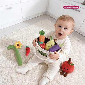 <span class=keywords><strong>Jouet</strong></span> de <span class=keywords><strong>cuisine</strong></span> Montessori pour bébé, ensemble de paniers de fruits et légumes en peluche pour enfants, jouets de simulation pour enfants - Product Image 4
