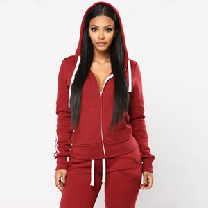 2025 của phụ nữ đội mũ trùm đầu áo thun dây kéo giản dị dệt kim lụa thêu in logo mùa thu mới Bảng chữ cái thiết kế trở lại - Product Image 3