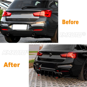 สำหรับ BMW ซีรีส์ 1 F20 LCI M140i MP ปี 2015-2019 ชุดแต่งกันชนหลัง ดิฟฟิวเซอร์ สปอยเลอร์ สปลิตเตอร์ ป้องกันรอยขีดข่วน อุปกรณ์ตกแต่งรถยนต์ - Product Image 2