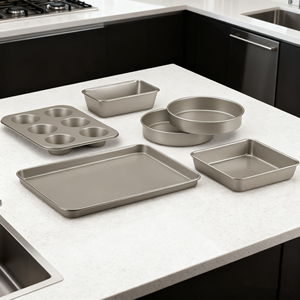 6-Mảnh Cổ Điển Bakeware Set Không Dính Nướng Chảo Đặt Thép Carbon Bakeware Với Lớp Phủ Không Dính - Product Image 6