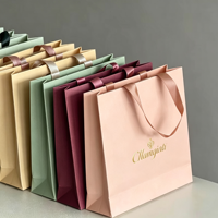Sac de courses haut de gamme en carton kraft blanc, personnalisable avec logo, ODM/OEM, matériau épaissi, résistant pour exposition, capacité de 6-9 kg pour les articles du quotidien