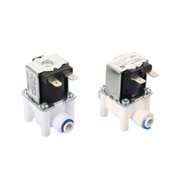 Válvula Solenoide Magnética Eléctrica de Plástico de 1/4 Pulgada, 12V/24V CC, Normalmente Cerrada, para Purificador de Agua