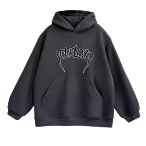 Sudadera con Capucha de Felpa Francesa 100% Algodón, Estilo Holgado, Sin Cordones, para Hombre - Product Image 1